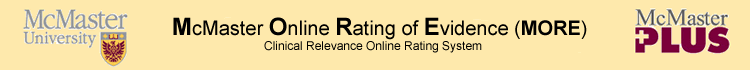 McMaster Online Rating of Evidence (MORE) Clinical Relevance Online Rating System